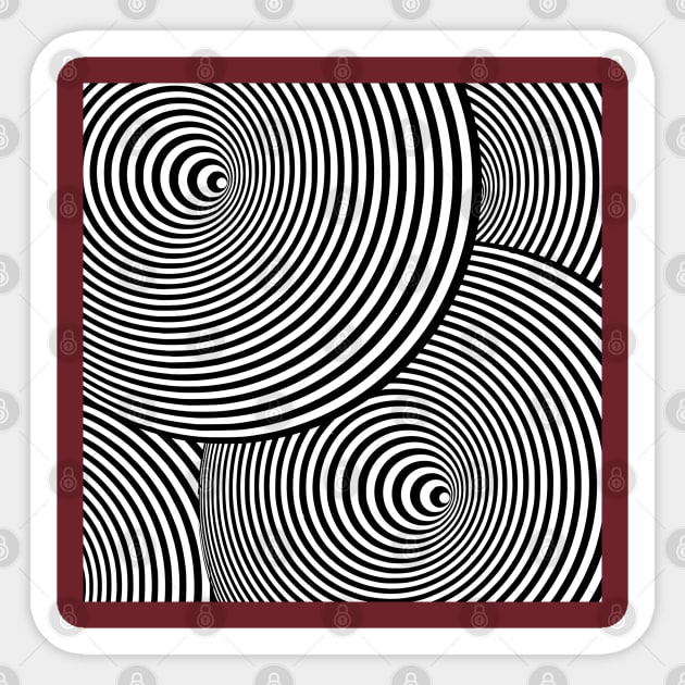 Geometrical black and white pattern Sticker by jen28